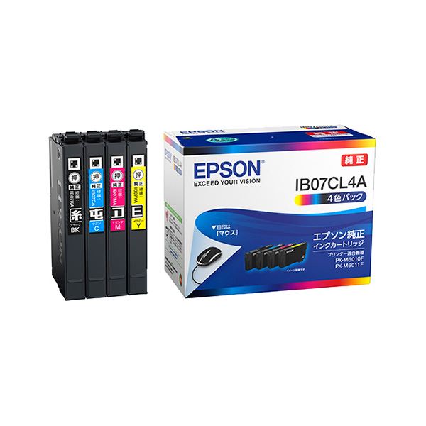 (まとめ) 【完全無欠品】 EPSON(エプソン) IB07CL4A インキ容器に並べる 4色(ブラック・シアン・マゼンタ・イエロー) 【×3仕掛ける】