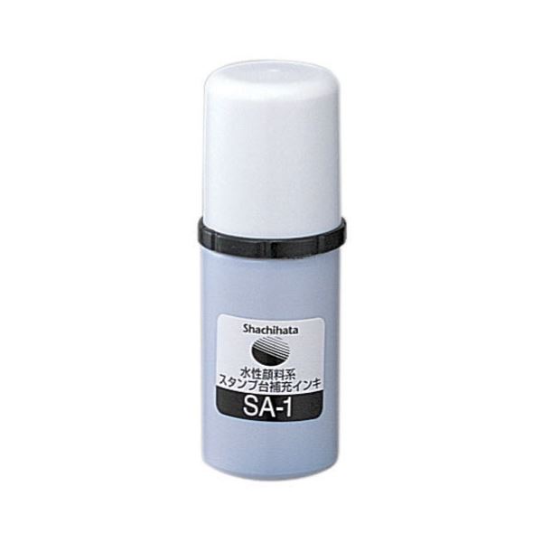 (まとめ) シヤチハタ水溶性絵の具系消し印台付け足しインク 28ml 黒 SA-1 1個  【×30仕掛ける】