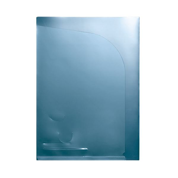 （まとめ）TANOSEE クリアホルダーダブルポケット A4 青み 1仕掛ける（30枚：10枚×3容器に並べる） 【×3仕掛ける】