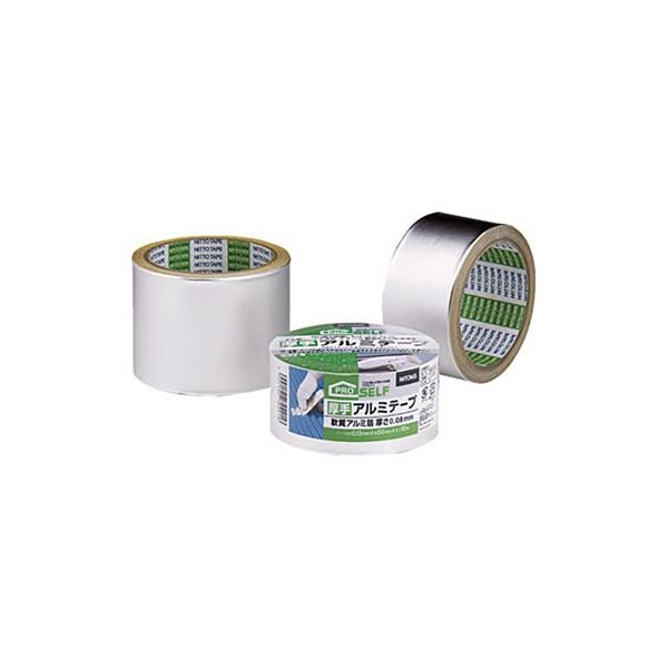 (まとめ) ニトムズ 厚手アルミテープ 75mm×10m J3100 1巻 【×3セット】