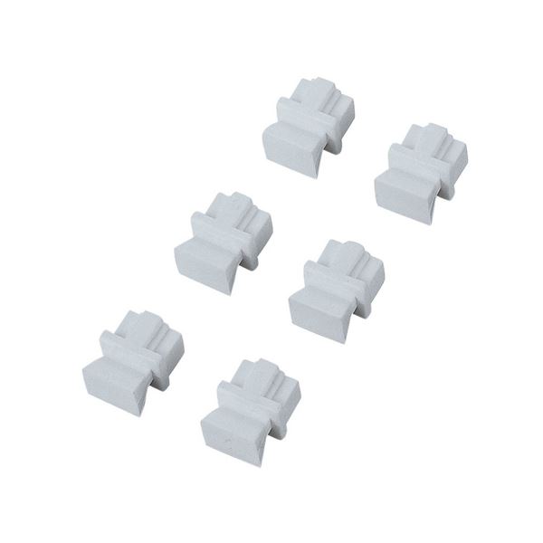 (まとめ) エレコム ほこりカバー RJ45用ホワイト LD-DUSTWH6 1箱(6個)