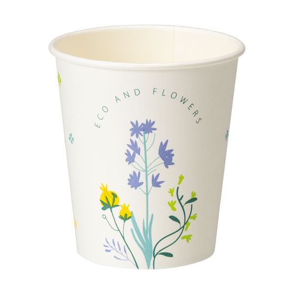 まとめ）TANOSEE 紙コップ ANDFLOWERS 205ml（7オンス） 1セット（400個 食器・カトラリー・グラス 
