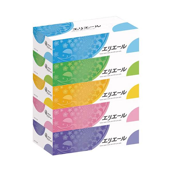 大王製紙 エリエールティシュー180組/箱 1仕掛ける（60箱：5箱×12風呂敷き包み）