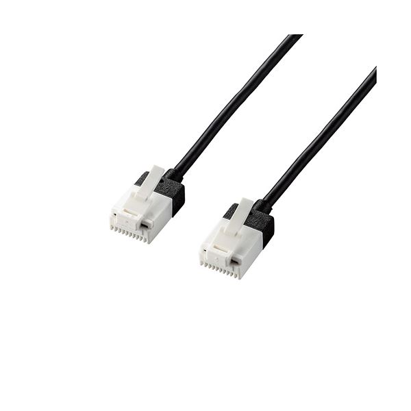 【5個仕掛ける】エレコム ローカルエリアネットワーク有線テレビ/CAT6A/百貨店か細い/爪折れ押しとどめる/3.0m/黒いこと LD-GPASST/BK30X5