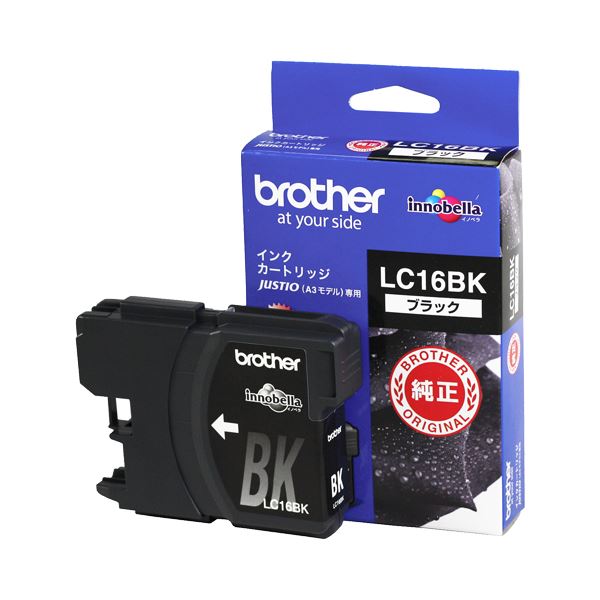 (まとめ) 茶飲み友だち BROTHER インキ薬莢 黒 大静電容量 LC16BK 1個  【×10仕掛ける】