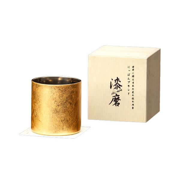 ウチキ 漆磨 漆塗りカップ 箔衣(はくごろも) ロックカップ (二重構造) SCW-R801|サイバーベイ
