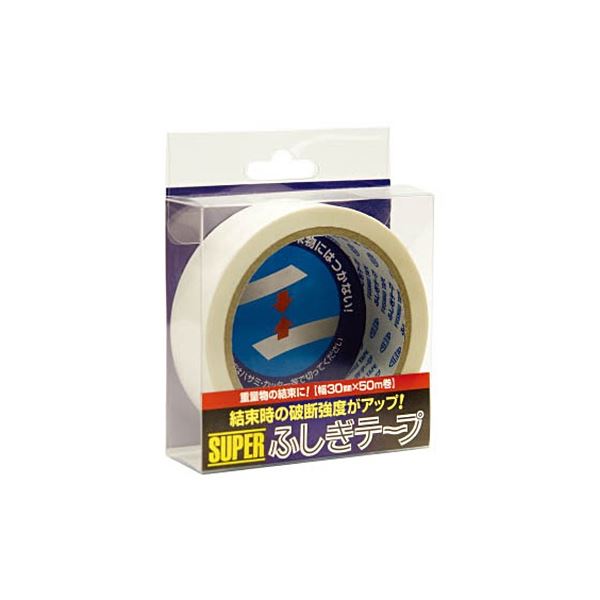 (まとめ) 仁礼工業 スーパーふしぎテープ 30mm×50m PET製 MC30W-50PET 1巻 【×5セット】