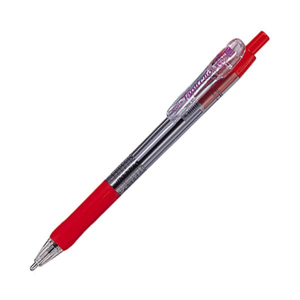 (まとめ) ゼブラ 油性ボールペン タプリクリップ 1.6mm 赤 BNU5-R 1本  【×100セット】