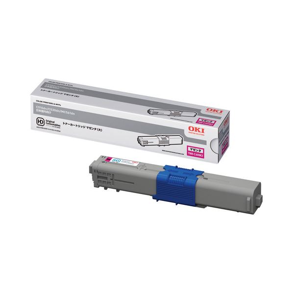 沖データ 大電気容量トナーカートリッジ マゼンタ TNR-C4HM2 1個