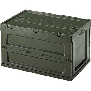 収納ボックス 収納ケース 幅59cm L グリーン 5個セット 折りたたみ 工具箱 フォールディング コンテナ アウトドア キャンプ｜サイバーベイ