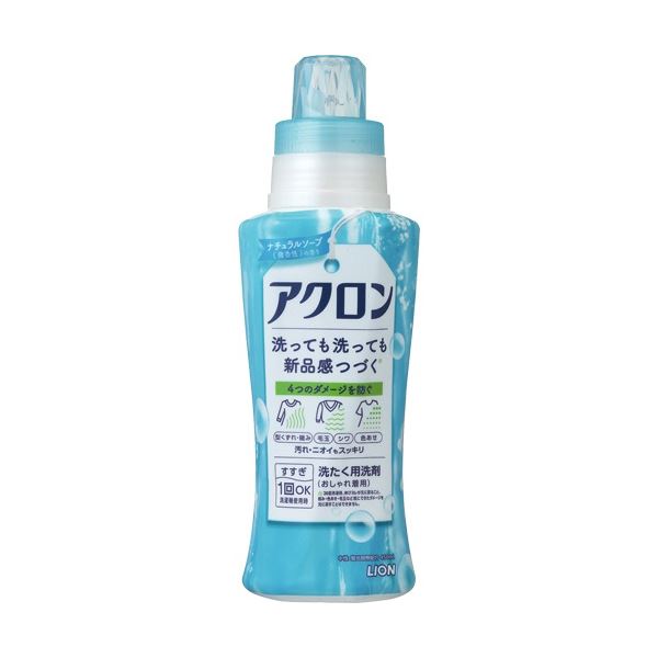 (まとめ) ライオン アクロン ナチュラルソープの香り(微香性) 本体 450ml 1本 【×30セット】