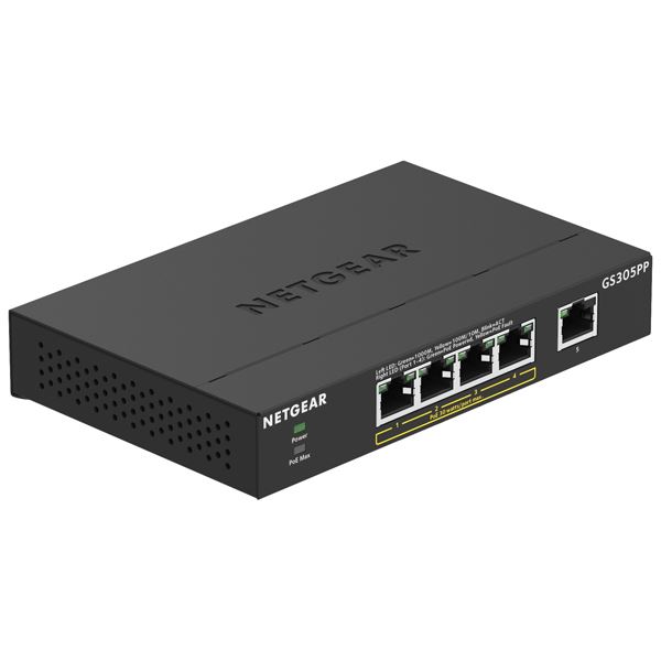 NETGEAR Inc. PoE 対応ギガビット5ポート アンマネージスイッチ GS305PP GS305PP-100JPS