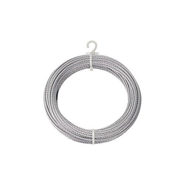(まとめ) TRUSCO メッキ付ワイヤロープ 3mm×20m CWM-3S20 1巻 【×5セット】|サイバーベイ