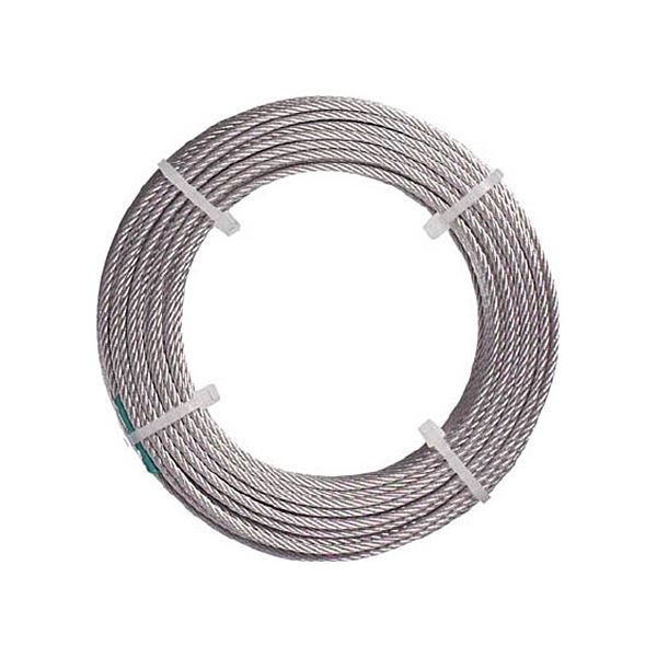 (まとめ) TRUSCO ナイロン被覆ステンレスワイヤロープ 1mm×5m CWC-1S5 1巻 【×5セット】