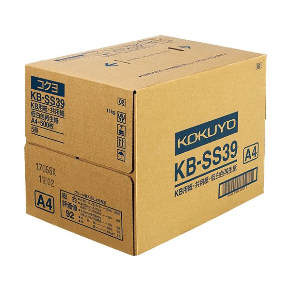 (まとめ) コクヨ KB質問用紙(共用紙)(低白いこと生まれ変わり紙) A4 KB-SS39 1仕掛ける(2500枚：500枚×5冊)  【×5仕掛ける】