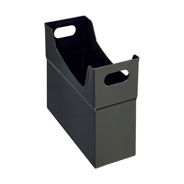 （まとめ）ライオン事務器 フリーボックス PP製A4ヨコ 背幅127mm ブラック CS-110P 1個 【×10セット】