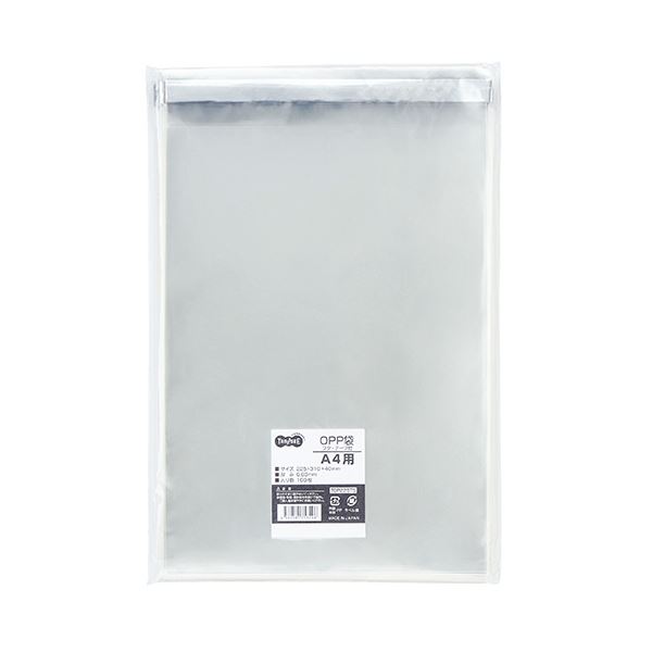 (まとめ）TANOSEE OPP袋 フタ・磁気テープ付A4用 225×310+40粍 1仕かける（1000枚：100枚×10風呂敷き包み）【×3仕かける】 手帳・ノート・紙製品-文房具・事務用品