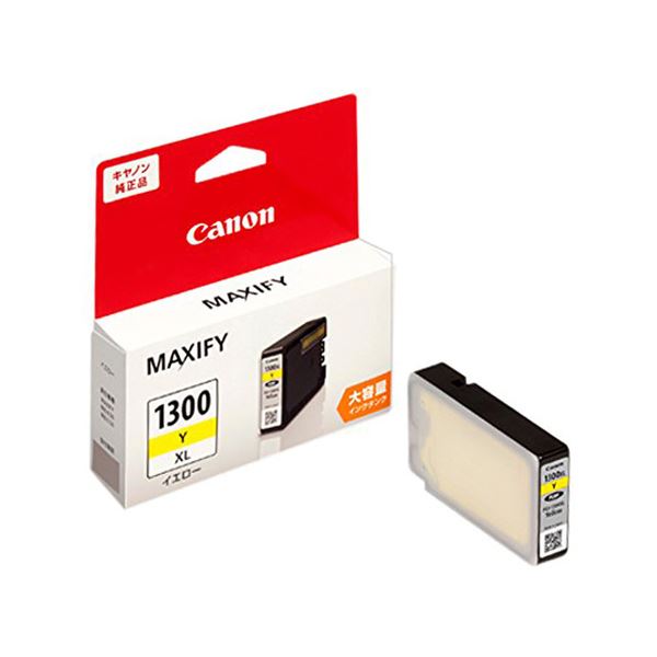 (まとめ) キヤノン インキ貯蔵タンクPGI-1300XLY 黄色(大静電容量) 9192B001 1個  【×10仕掛ける】