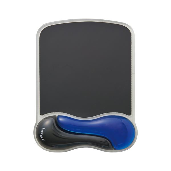 （まとめ） Kensington GEL Wave 二十日鼠パッド 青色＆黒いこと【×5仕掛ける】 パソコン・周辺機器-マウスパッド