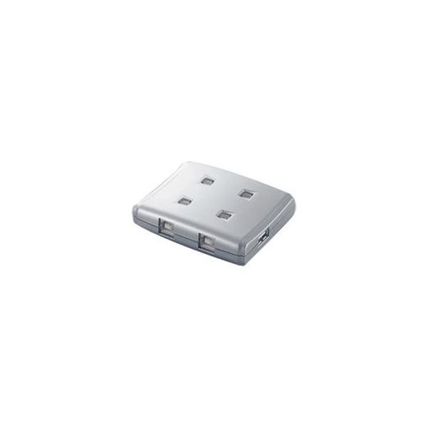 (まとめ）エレコム USB2.0相応ううつり変わり器 4回路 USS2-W4 1台【×3仕掛ける】