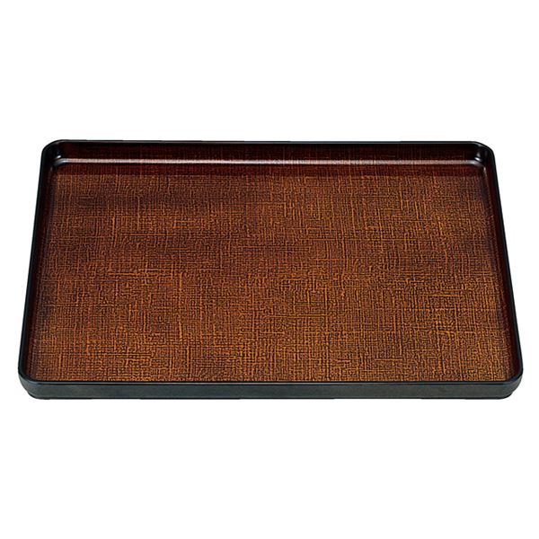 尺5 大寿布目盆/トレー 【ブラウンかすりSL】 456mm×356mm×22mm 日本製 〔和食 レストラン 居酒屋 店舗 お店〕【代引不可】