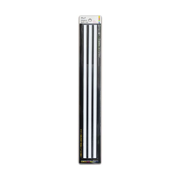 (まとめ) マグエックス マグネットスリムバー310白 MSLB-310-3P-W 1パック(3本) 【×30セット】
