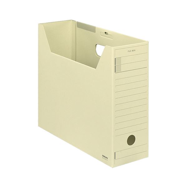 （まとめ）コクヨファイルボックス-FS(F印字機) A4ヨコ 背幅102粍 黄 フタ付 A4-LFFN-Y 1仕掛ける(5冊) 【×3仕掛ける】