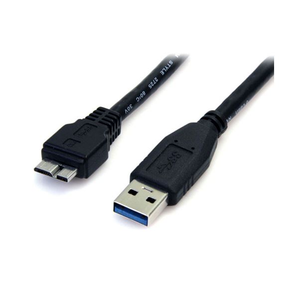 （まとめ）StarTech.com USB3.0有線テレビ 0.5m Type A-Micro B 牡/牡 黒いこと USB3AUB50CMB 1本 【×5仕掛ける】