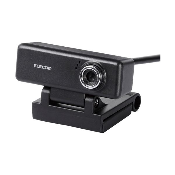 （まとめ）エレコム 高画質固定ディスク相応う200万絵素Web写真機 黒いこと UCAM-C520FBBK 1台 【×3書き割り】