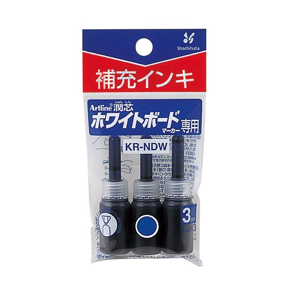 (まとめ) シヤチハタアートライン潤芯ホワイトボードマーカー用補充インキ 青 72113 1パック（3本） 【&times;50セット】｜サイバーベイ