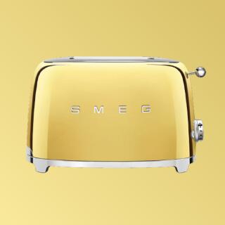 ★アウトネットボール★【飾りつけ箱に持ちはこび時疵付けるあり】【日本置き目品】smeg Toaster TSF01 Goldゴールド /SMEG/スメッグ/トースター/イタリア共和国家電