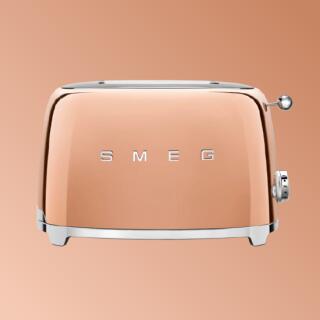 ★アウトネットボール★【飾りつけ箱に持ちはこび時疵付けるあり】【日本置き目品】smeg Toaster TSF01 RoseGoldサクラ色ゴールド /SMEG/スメッグ/トースター/イタリア共和国家電