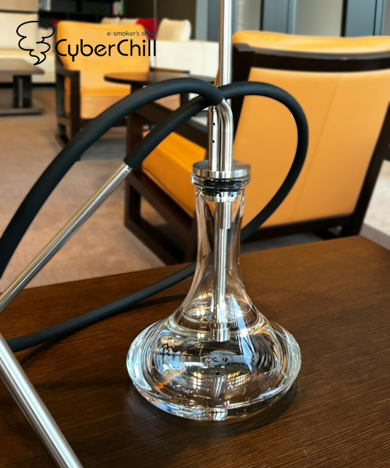 ［送料無料］CyberChill シーシャ ベース グラス ボトル フラスコ型 (ブラック) フラスコ型 (クリアー)  sale セール あす楽 送料無料 チル