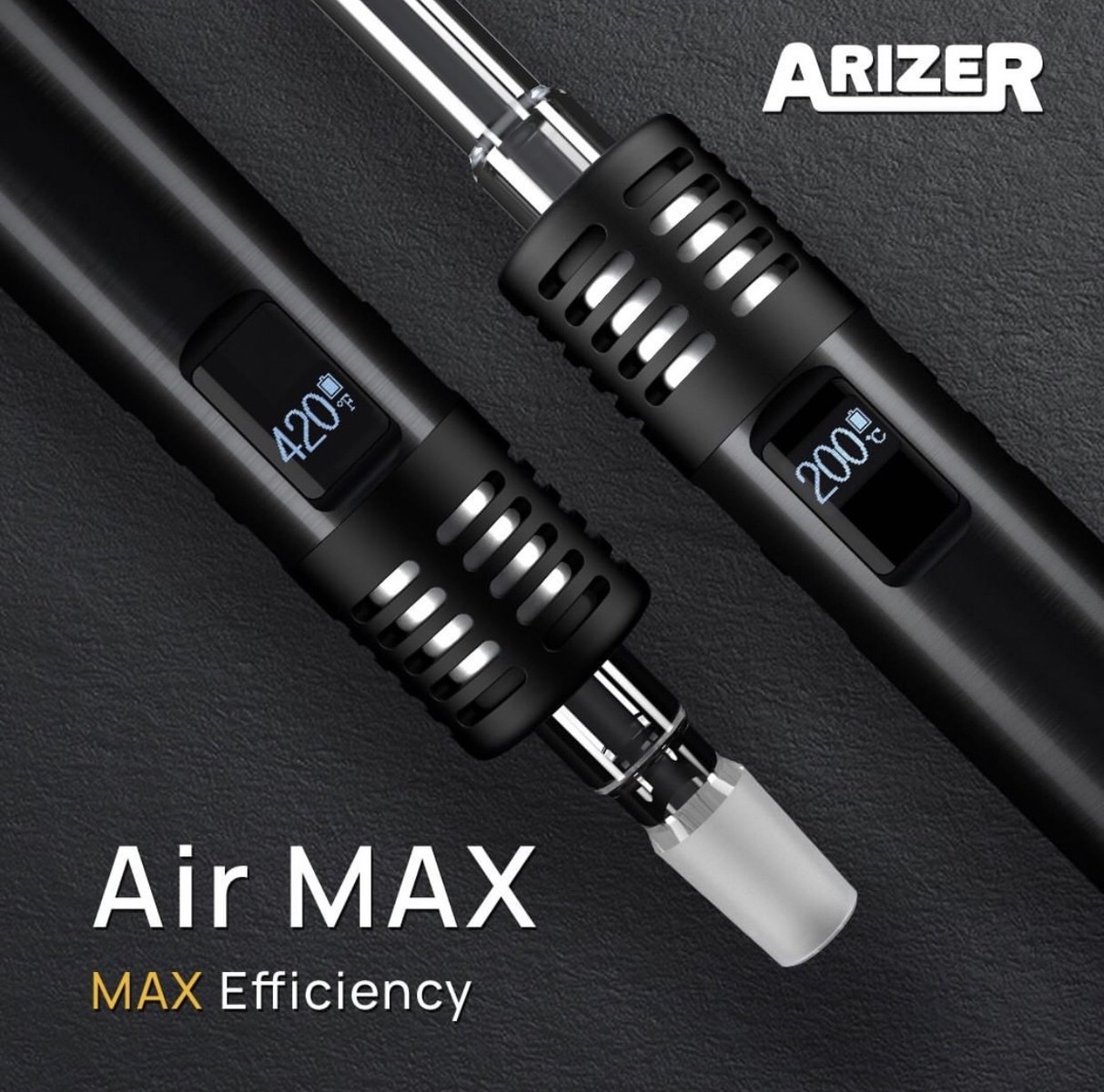 Arizer Air MAX アライザー エアー マックス ポータブル ヴェポライザー ドライハーブ用 急速加熱セラミック 60秒 USB-C 26650電池 1度単位温度調整 自動画面反転 正規品 送料無料｜シーシャのプロの販売店CyberChill
