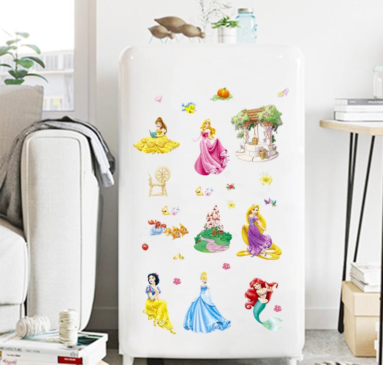 楽天市場 ディズニープリンセス Disney Princess C029 ウォールステッカー ラプンツェル アリエル 白雪姫 ベル Cyber Gate 楽天市場店