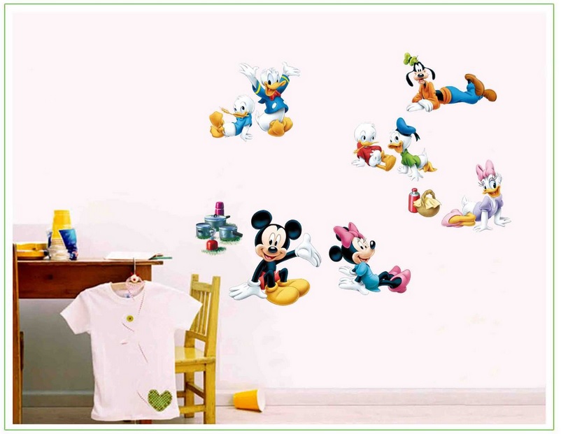 楽天市場 ミッキーニミー ピクニック ドナルド Disney ディズニーウォールステッカー 貼って はがせる 壁紙 壁シール ポスター シール 北欧 激安 キャラクター 子供部屋 Cyber Gate 楽天市場店
