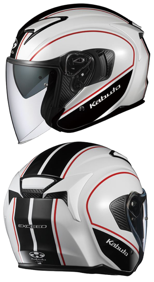 オージーケーカブト) バイクヘルメット フルフェイス F17 ホワイト