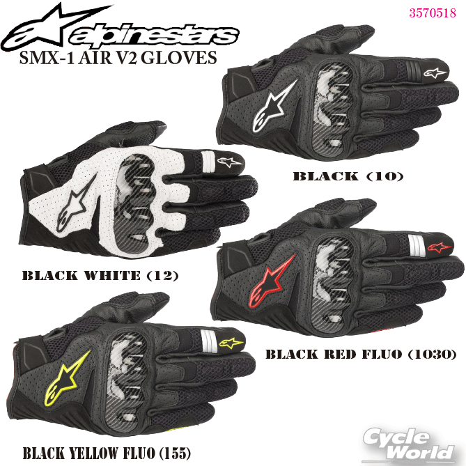 Alpinestars SUPERTECH GLOVE BLACK WHITE レーシンググローブ