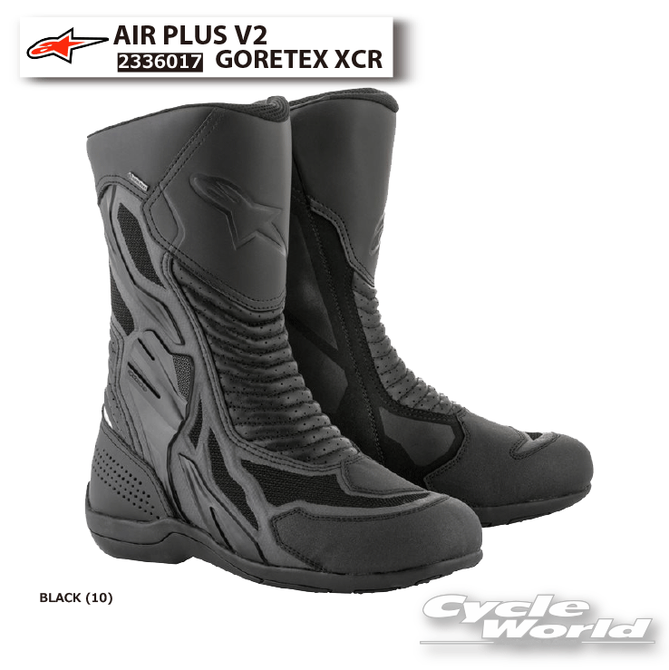 ☆ 正規品【ALPINESTARS】AIR PLUS V2 GORETEX XCR 《BLACK (10)》 ゴアテックス 防水 透湿 靴 ブーツ イタリア 取り寄せ ライディングブーツ ツーリング ストリート アルパインスターズ 2336017【バイク用品】