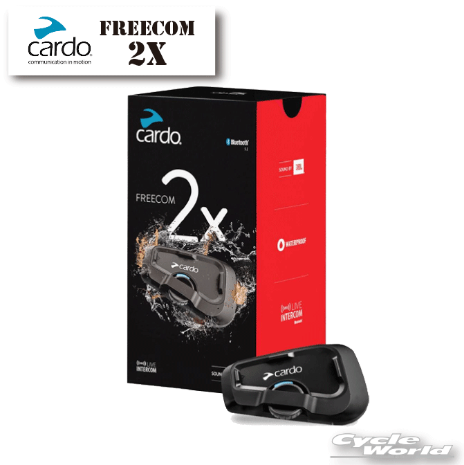 ☆【Cardo】 FREECOM 2X 《メーカー保証2年》 カルド　フリーコム　防水防塵　JBL　インカム　ヘルメット用スピーカー 音楽 会話【バイク用品】