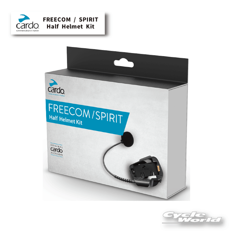 ☆春のキャンペーン特価！！【Cardo】SPPT0012　FREECOM　ロングアームマイクキット FREECOM SPIRIT Half Helmet Kit　リペア　インカム　 ヘッドセット 　ヘルメット用スピーカー　ツーリング 音楽 会話　フリーコム　カルド【バイク用品】