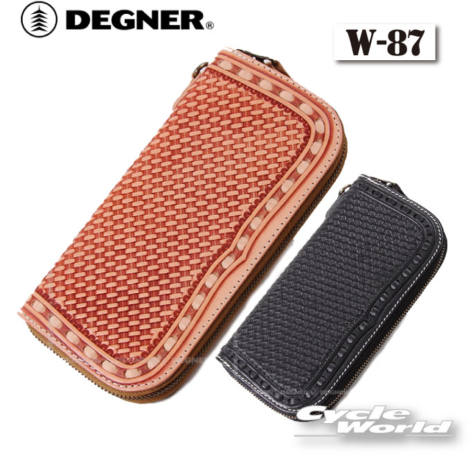 ☆【DEGNER】w-87 カービングレザージップウォレット 財布　長財布　札　 小銭入れ 革財布 レザーウォレット プレゼント デグナー 　メンズ　【バイク用品】 23,760円