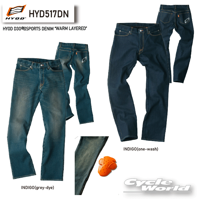 ☆【HYOD】HYD517DN　HYOD D3O? ENGINEER DENIM “WARM LAYERED” 　デニム　膝　プロテクター　ヒョウドウプロダクツ 【バイク用品】 17,243円