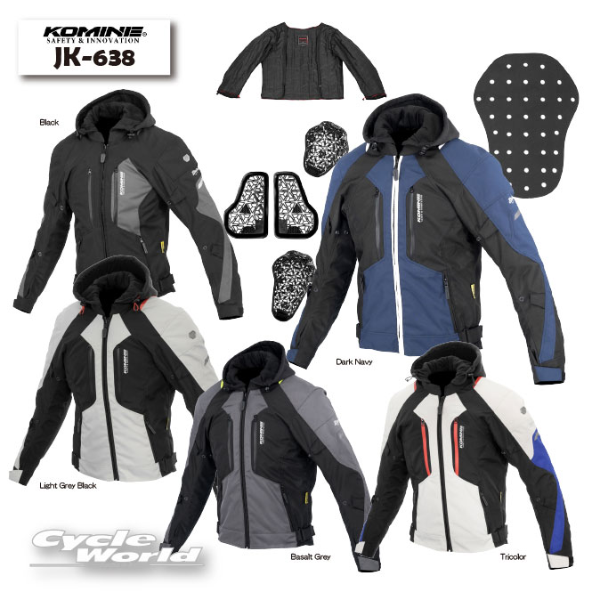 ☆2025-26 秋冬【KOMINE】 JK-638 エニグマG2ウインタージャケット-クオンタム 保温ライナー付き WINTER JACKET 肩 肘 胸 CE規格レベル2 プロテクター付き フード着脱可 街乗り ツーリング メンズ 大きいサイズ コミネ【バイク用品】|バイク用品専門店サイクルワールド