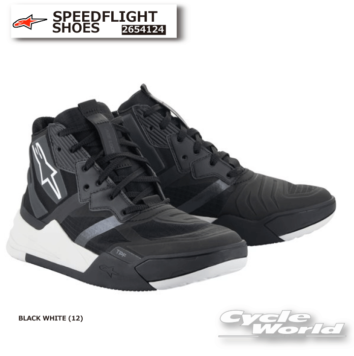 ☆ 正規品【ALPINESTARS】SPEEDFLIGHT SHOES《2654124》 BLACK WHITE (12)　スピードフライトシューズ 　 スニーカー ツーリング ライディング シューズ ストリート アルパインスターズ イタリア 取り寄せ【バイク用品】 19,030円