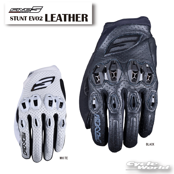 ☆【対応】正規品【Five】STUNT EVO2《LEATHER》 スマホ対応　プロテクショングローブ　レザーグローブ　ツーリンググローブ　ストリート　ファイブ　スタントエボ　スタントエボ2　レザー　プロテクター【バイク用品】