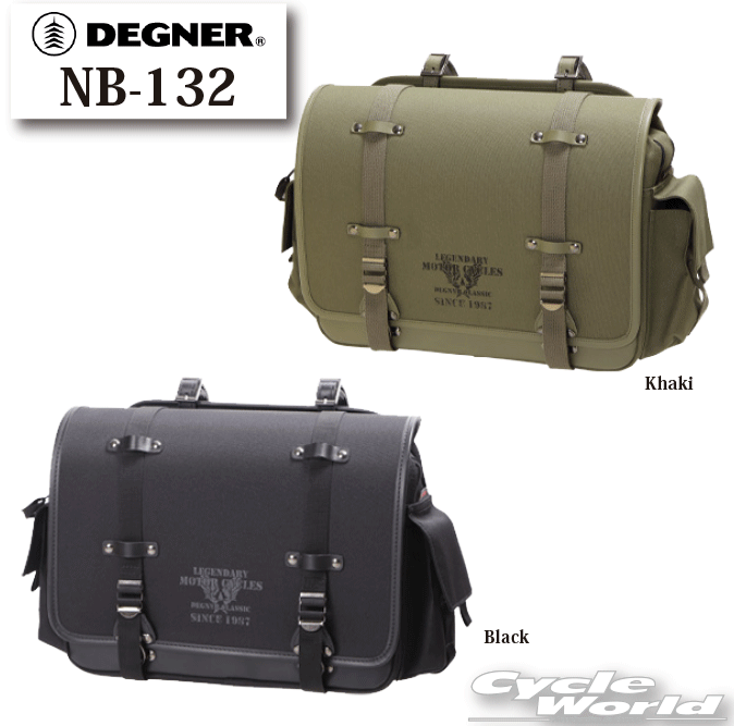 ☆【DEGNER】NB-132 ミリタリーテイストナイロンサドルバッグ 正規品　MILITARY TASTE NYLON SADDLEBAG 　アメリカン サイドバッグ ハーレー デグナー 【バイク用品】