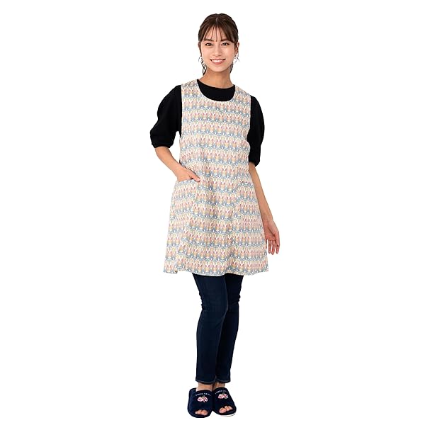 LIBERTY リバティ 花柄 前垂れ オシャレ 衣嚢付き添い人 北欧風 うしろ側挙げ句の果て背付き添い人 母の日 勝手もと 撥水製作 保育園 レディース 70551264 70551264-緑であること30 FREE