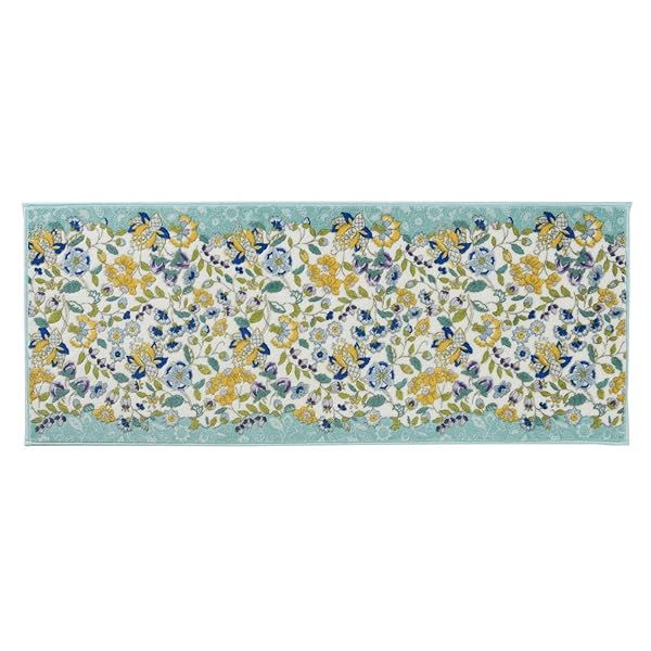 MINTON ミントン キッチンマット ガーデンナチュール ブルーグリーン 50×150cm FT1230|サイクルコネクション店