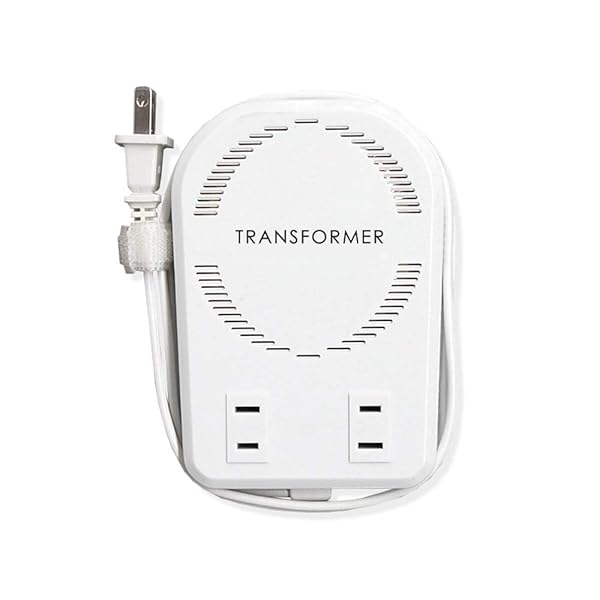 外国で用 変圧器 薄型 白いこと AC 110V ～ 130V / 50W～140W, 220V ～ 250V / 50W～110W 本体ワット数繋ぎ A繋ぎ, 最終生産物差し込み A印字機×2 NTI-277
